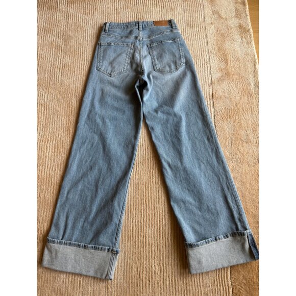 Rails Getty High-Rise Cuffed Wide-Leg Jeans Baltic Sea Size 26 - Picture 6 of 10